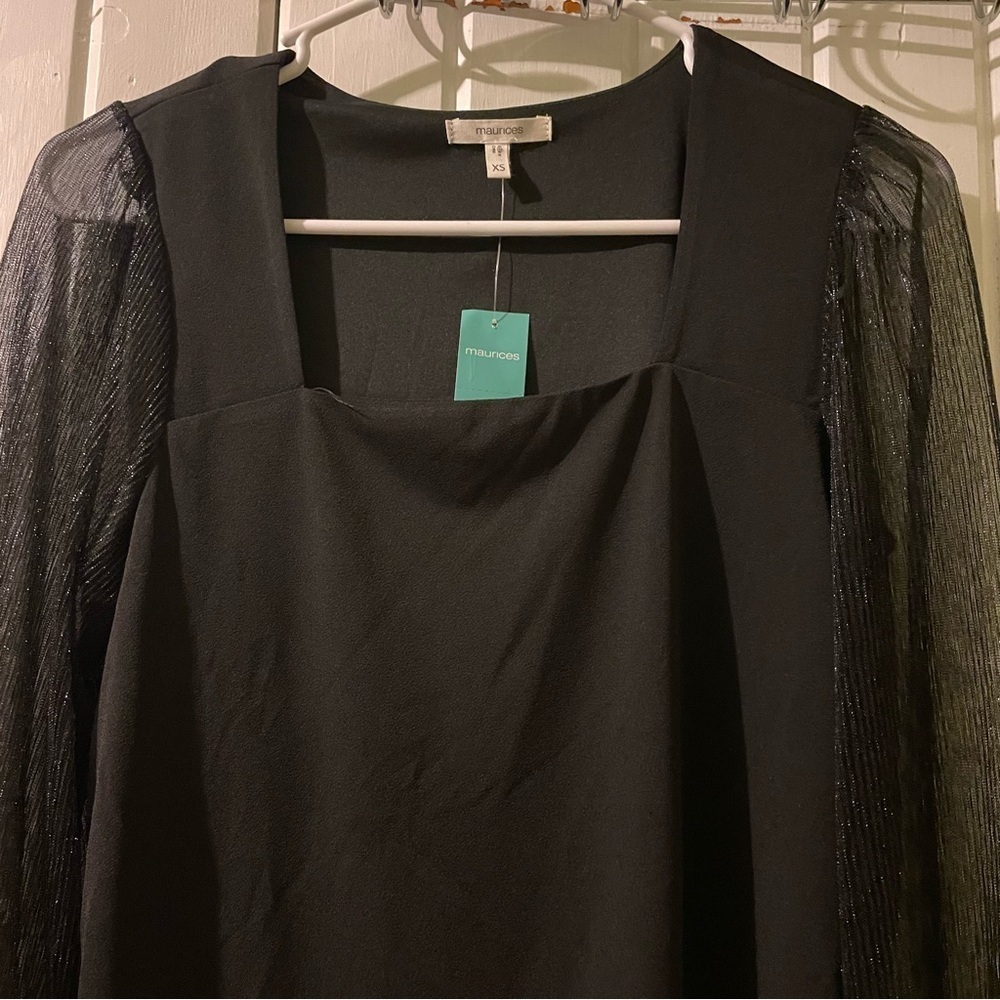 MAURICES plisse sleeve blouse X-small NWT - Picture 3 of 11